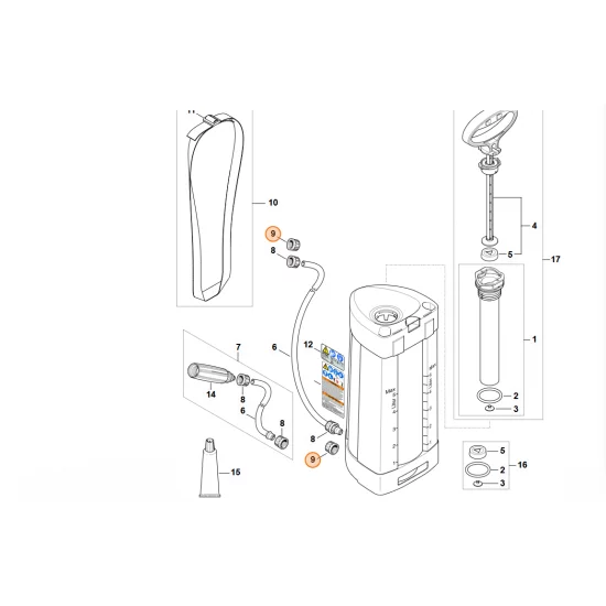 STIHL  Nakrętka kołpakowa 4255 708 3106